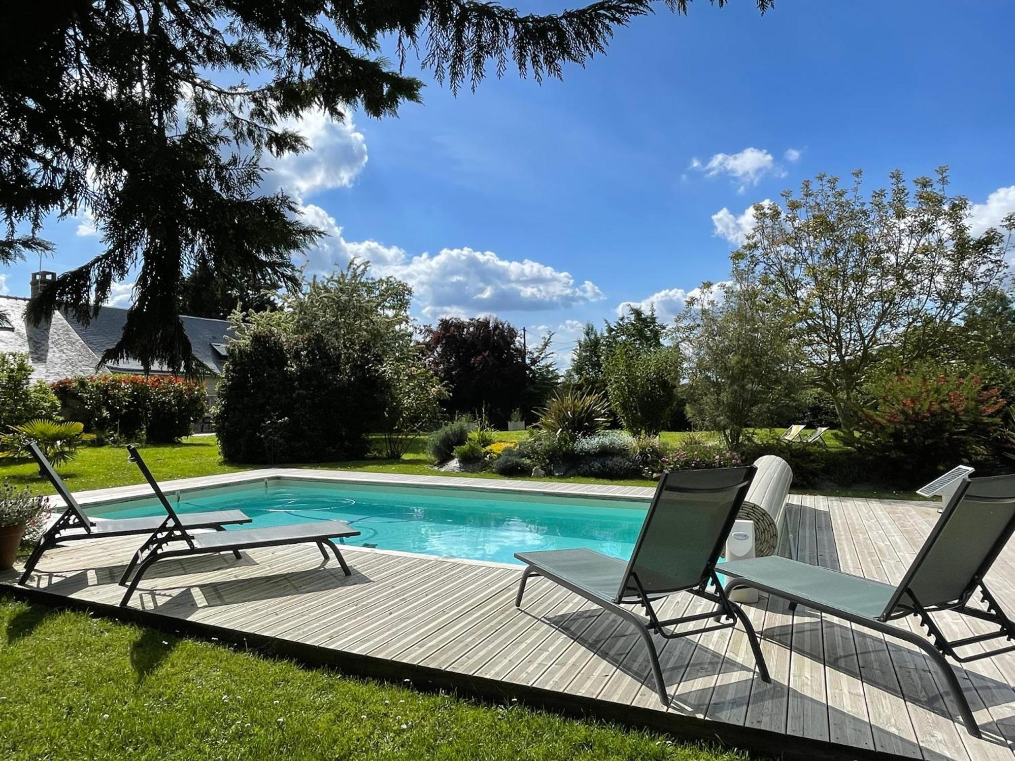 Chambres D Hotes Avec Piscine Et Spa La Foliere Saumur Villebernier Екстериор снимка